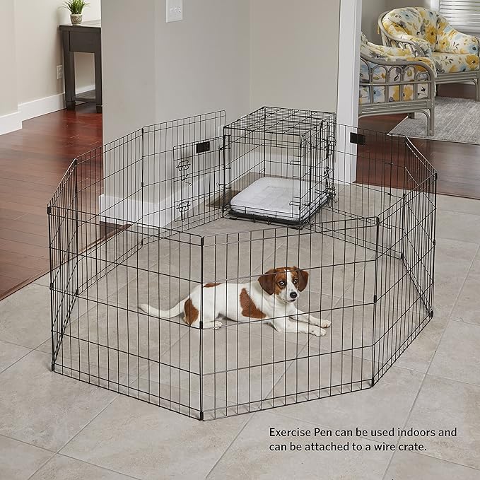 MidWest Homes for Pets Folding Metal Puppy / Dog Exercise Pen, Indoor/Outdoor - Image 4