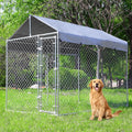 Outdoor Dog Kennel Large with Roof, Dog Run Enclosure, Large Outside Heavy Duty by HEASONKENNEL