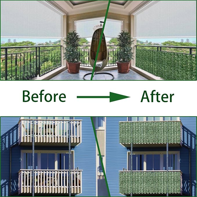 Artificial Ivy Privacy Fence Wall Screen: 40X100 in UV-Anti Faux Greenery - Image 4